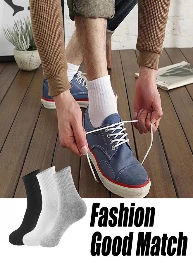 UoUoUosocks 10 Pairs Mini Crew Socks,Athletic Socks Quarter Ankle Socks for Men and Women (5-9 White) - Image 4